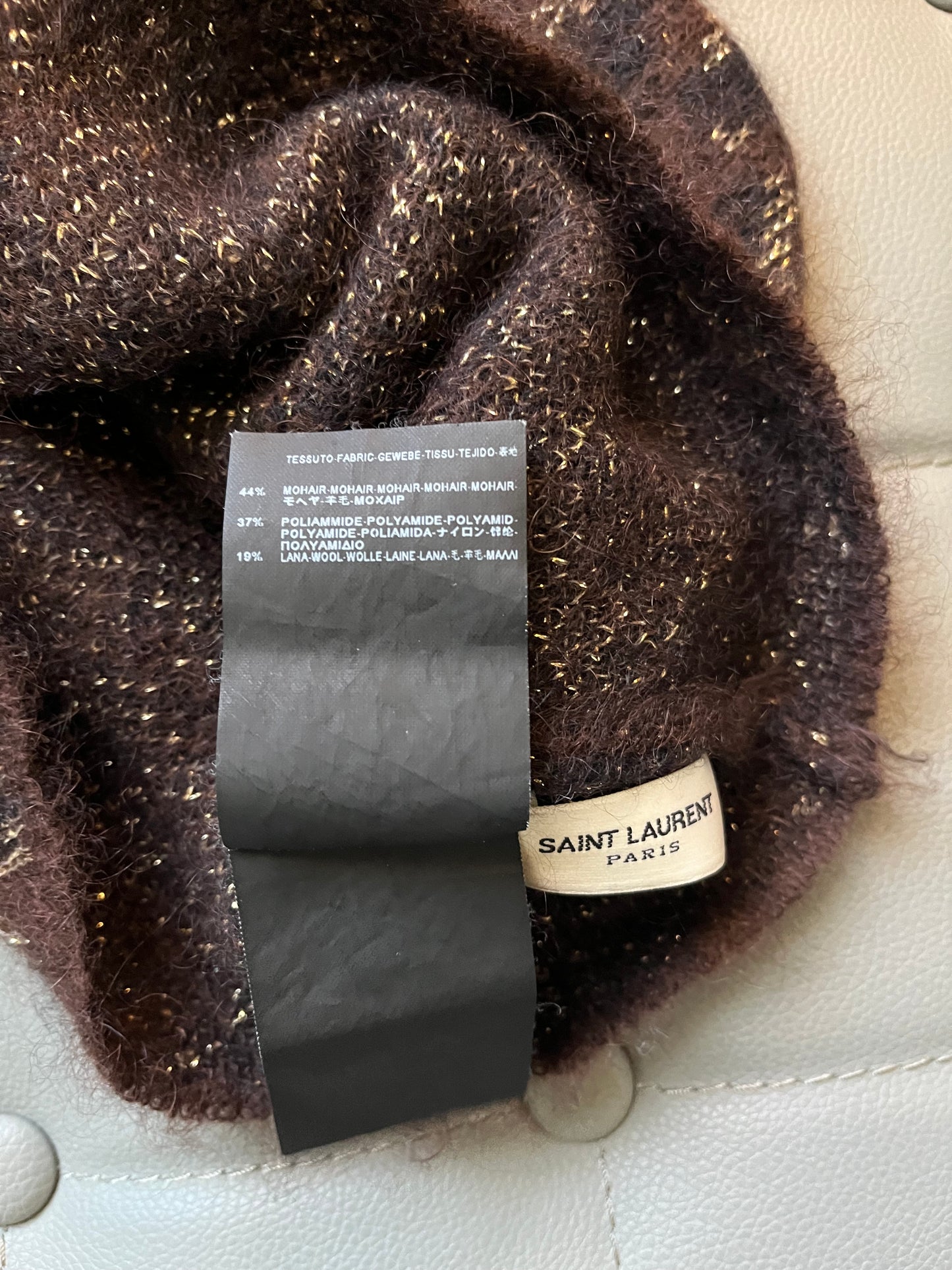 Saint Laurent Paris FW13 Babycat Mohair Beanie