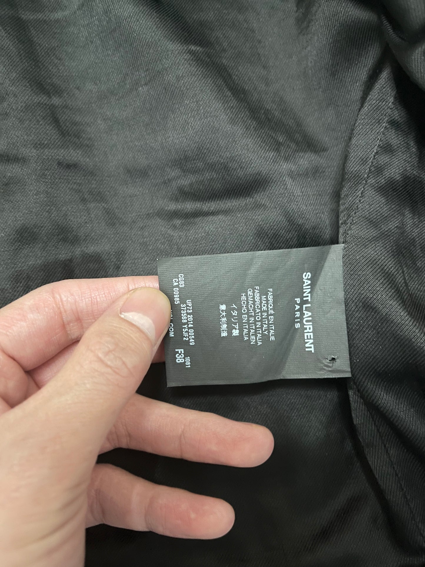 Saint Laurent Paris SS15 Studded Leather Jacket