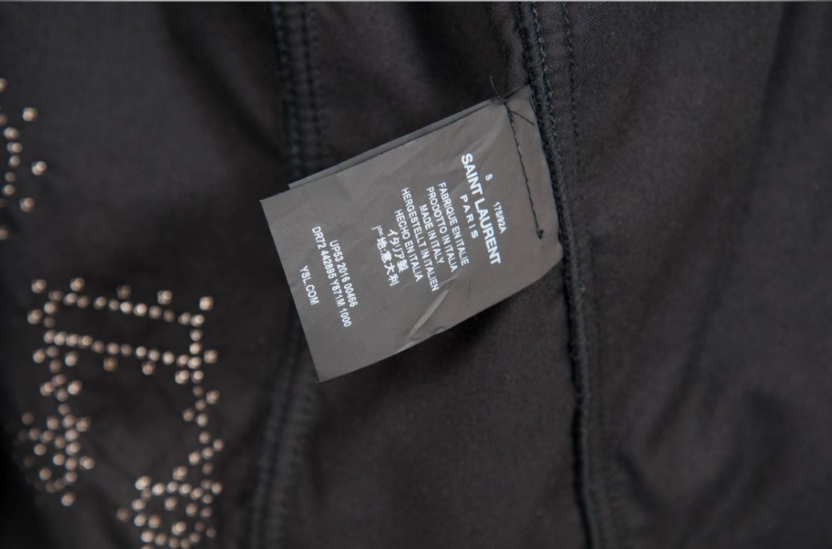 Saint Laurent Paris AW16 Velvet Music Note Jacket