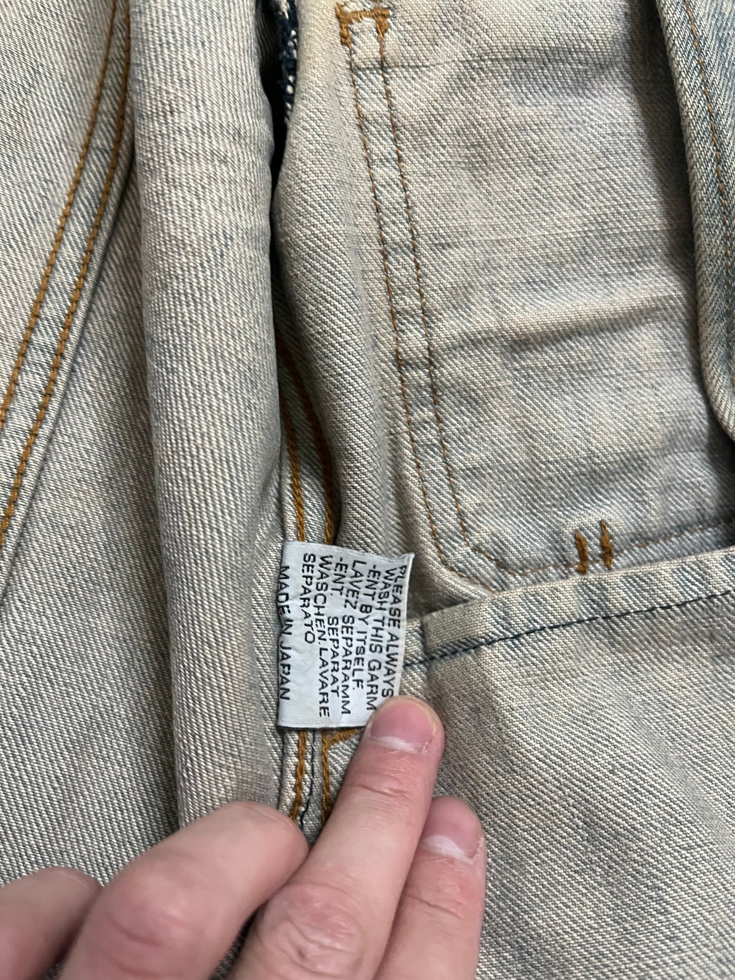 Dior Homme SS04 Strip Waxed Denim Jacket