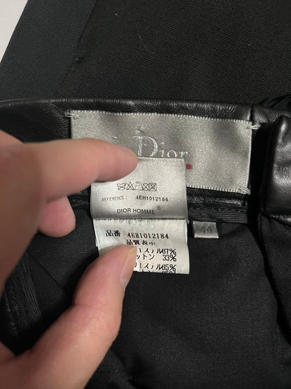 Dior Homme SS04 Strip Leather Dress Pants