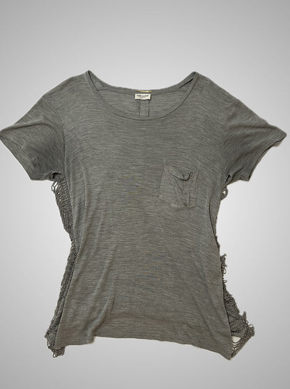 Saint Laurent SS14 Side Chain Silk Tee