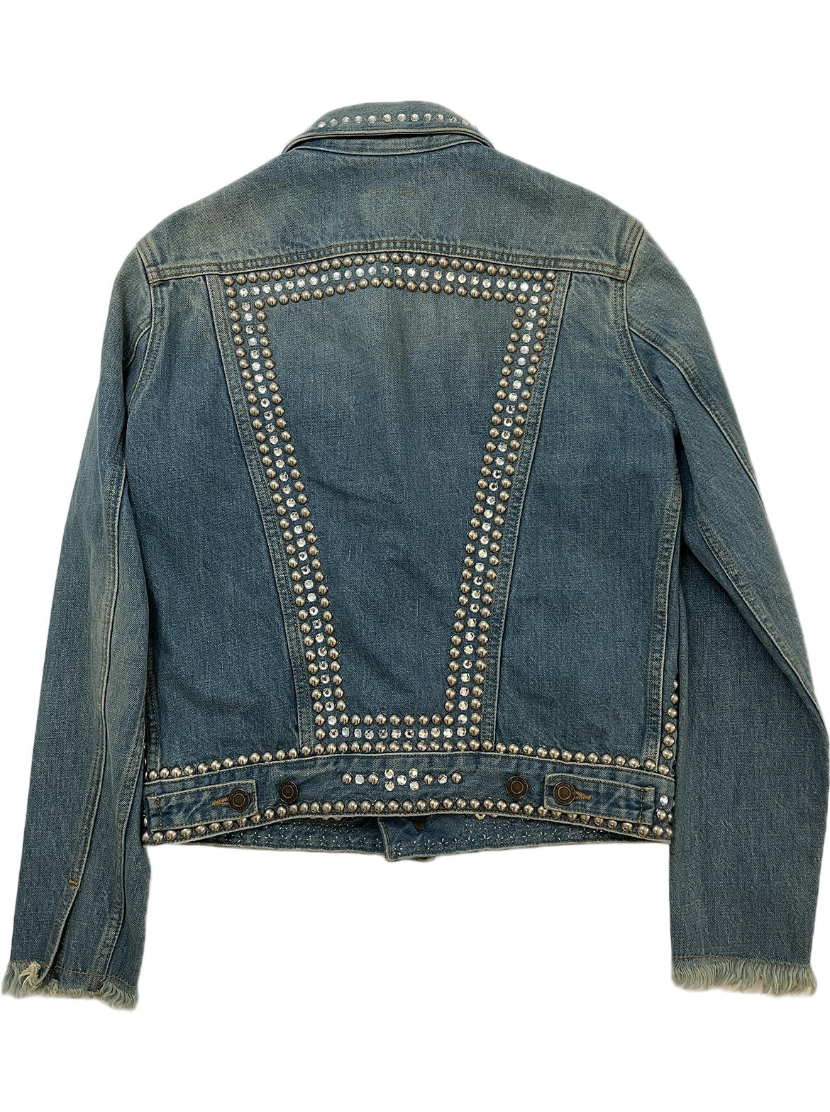 Saint Laurent Paris Studded Denim Jacket