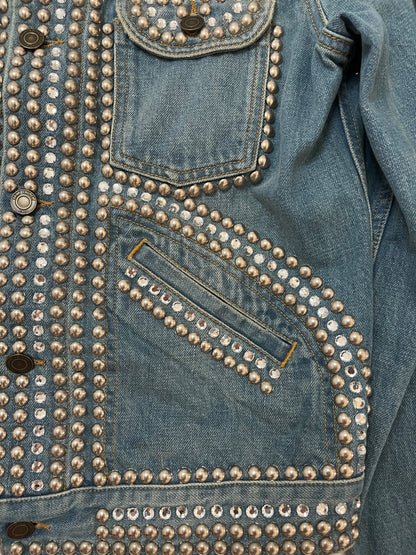 Saint Laurent Paris Studded Denim Jacket