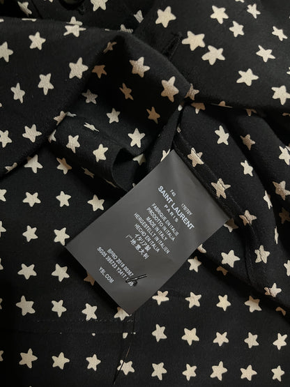Saint Laurent Paris SS19 Star Silk Shirt