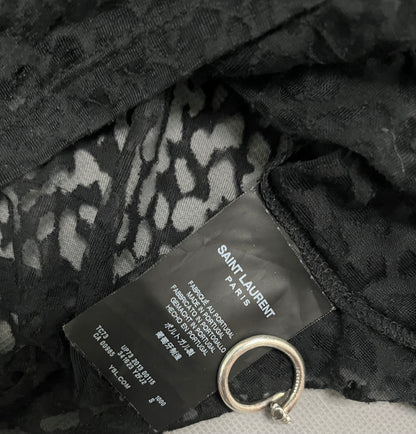 Saint Laurent Paris SS14 Sheer Babycat Tee