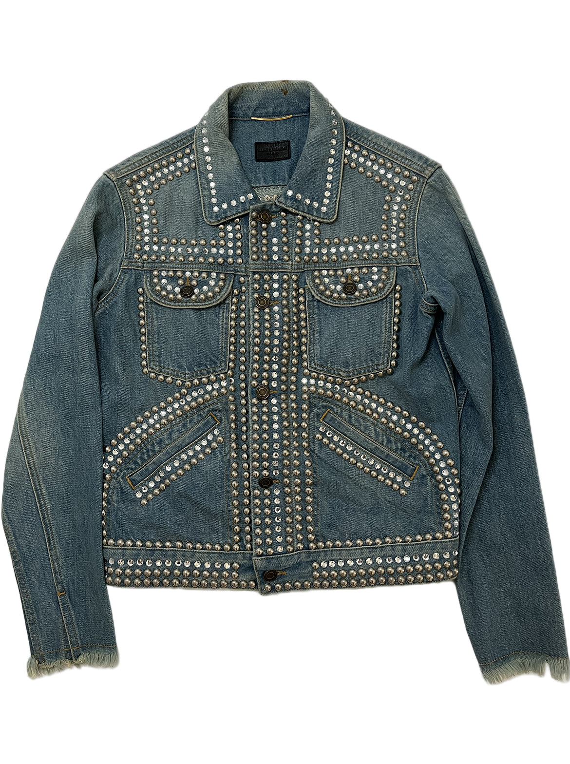 Saint Laurent Paris Studded Denim Jacket