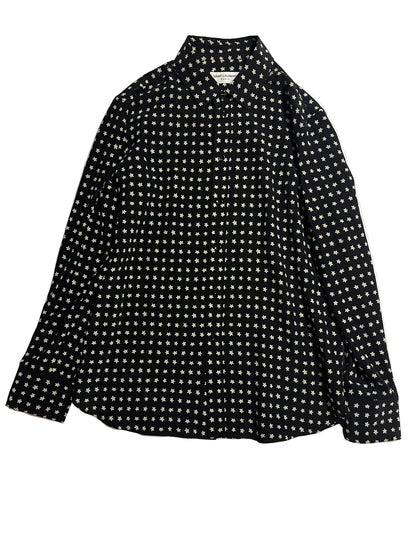 Saint Laurent Paris SS19 Star Silk Shirt