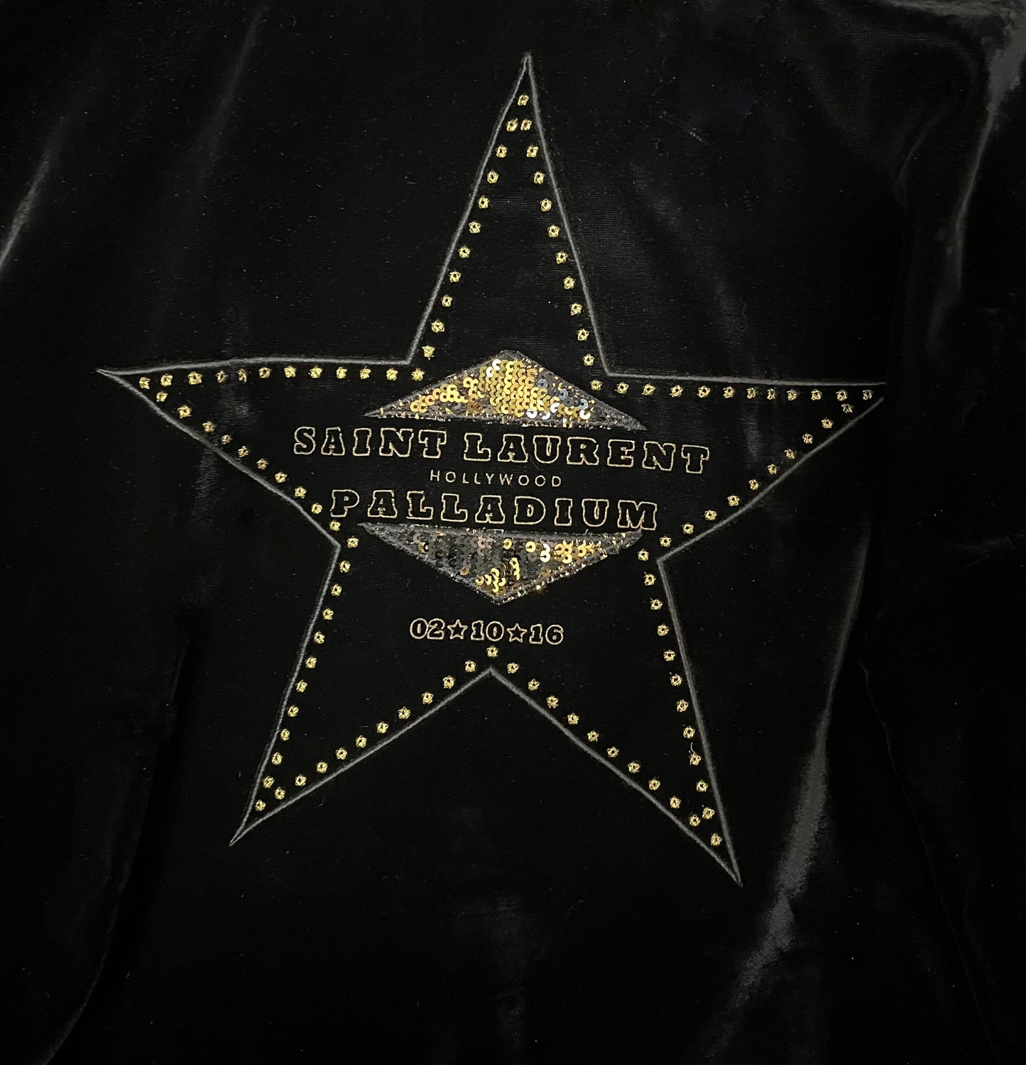 Saint Laurent Paris FW16 “Palladium” Satin Teddy Jacket