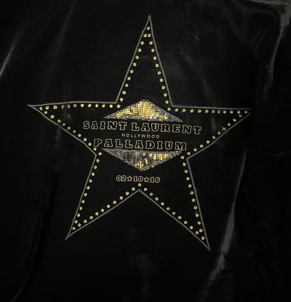 Saint Laurent Paris FW16 “Palladium” Satin Teddy Jacket