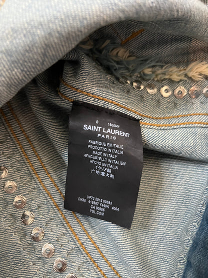 Saint Laurent Paris Studded Denim Jacket