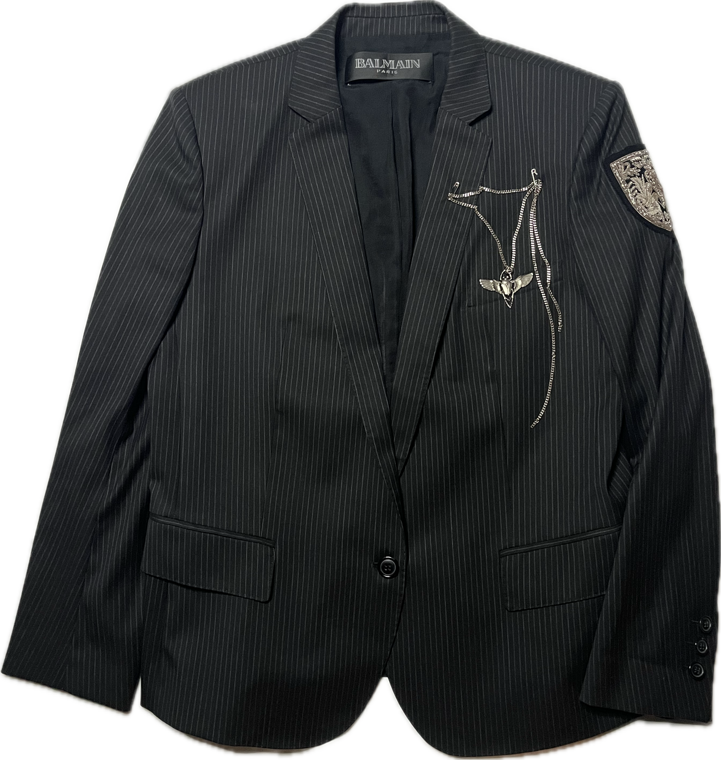 Balmain SS10 Chain Emblem Blazer
