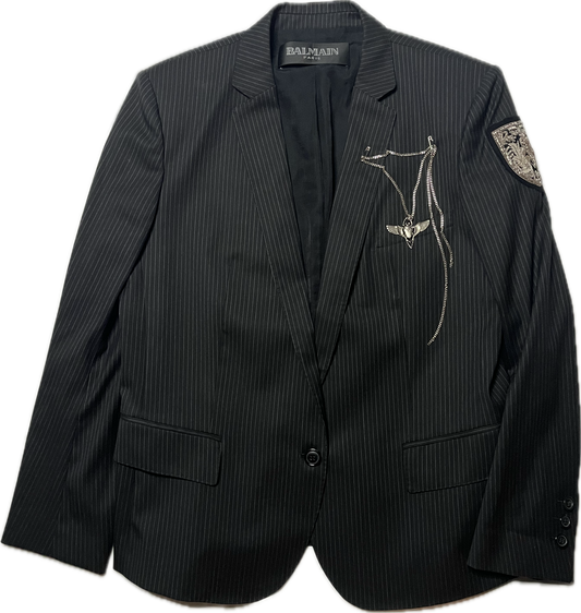 Balmain SS10 Chain Emblem Blazer