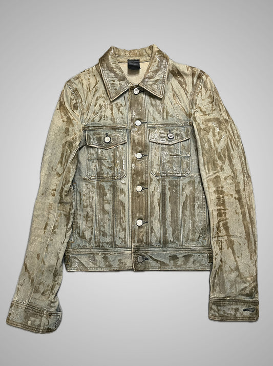 Dior Homme SS04 Strip Waxed Denim Jacket