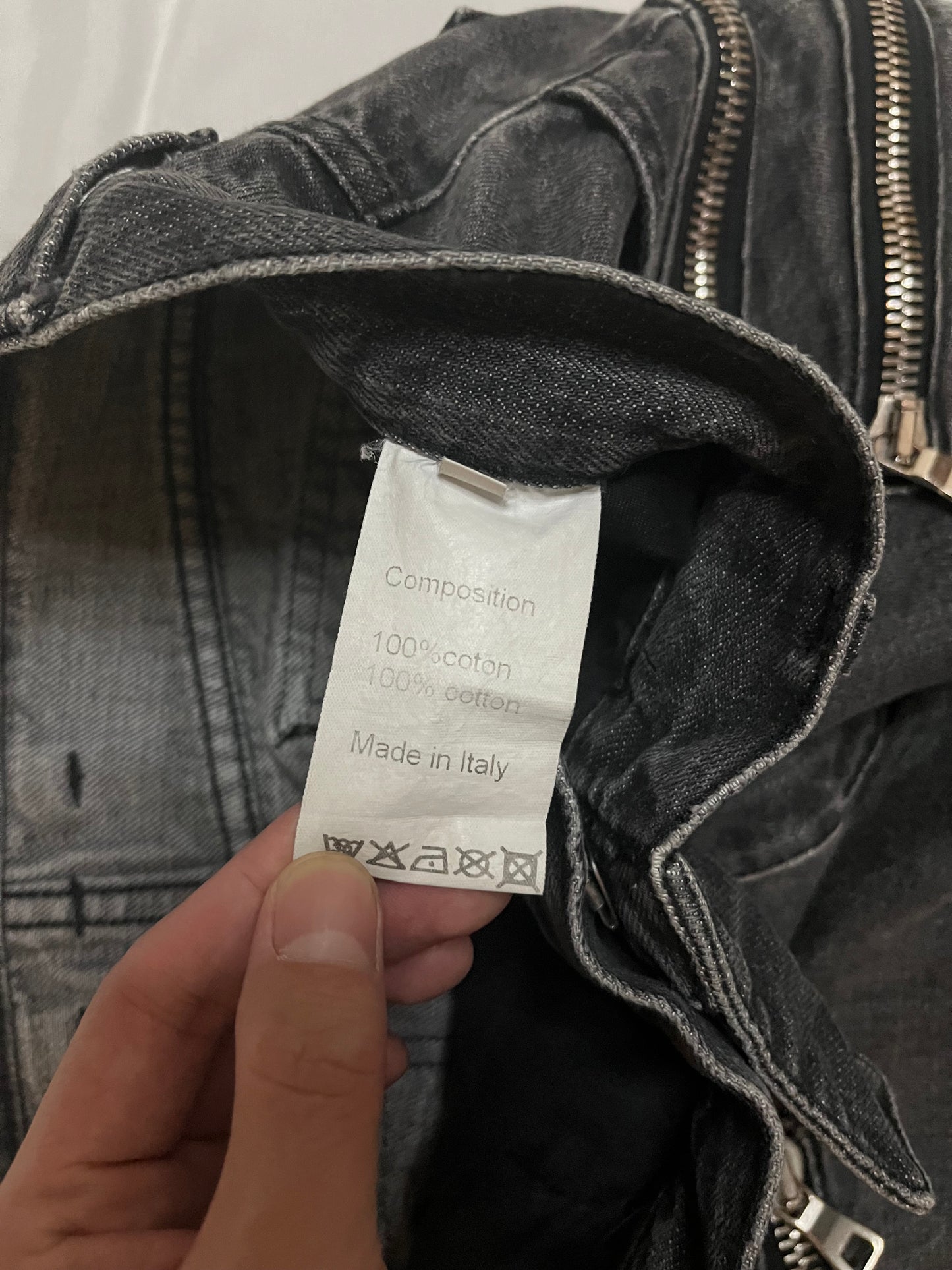 Balmain 2010 6-zip Biker Denim