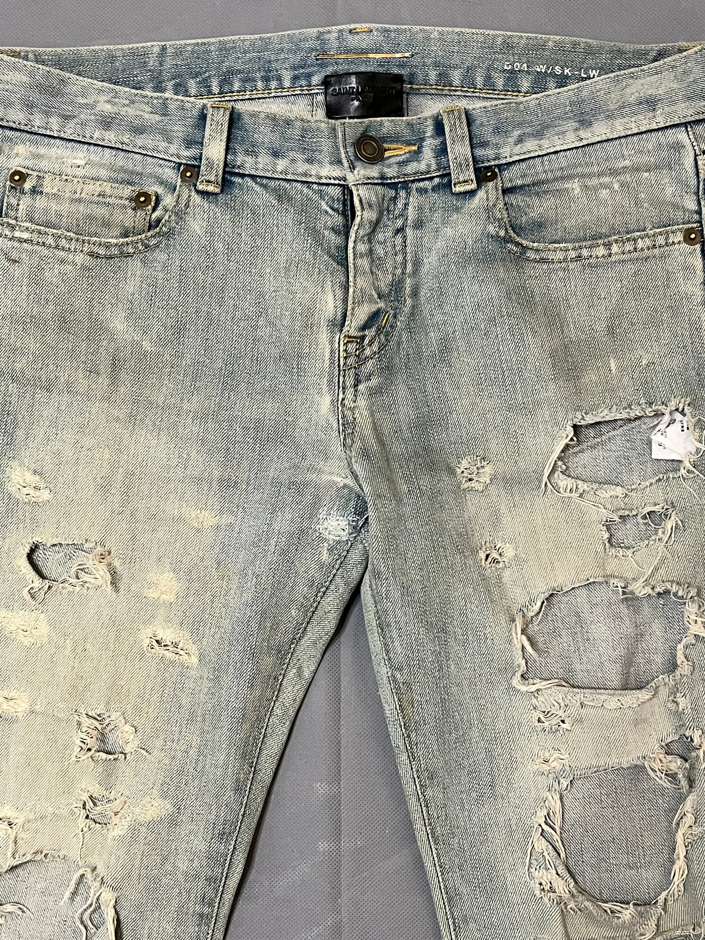 Saint Laurent Paris FW14 D01 Crash Denim