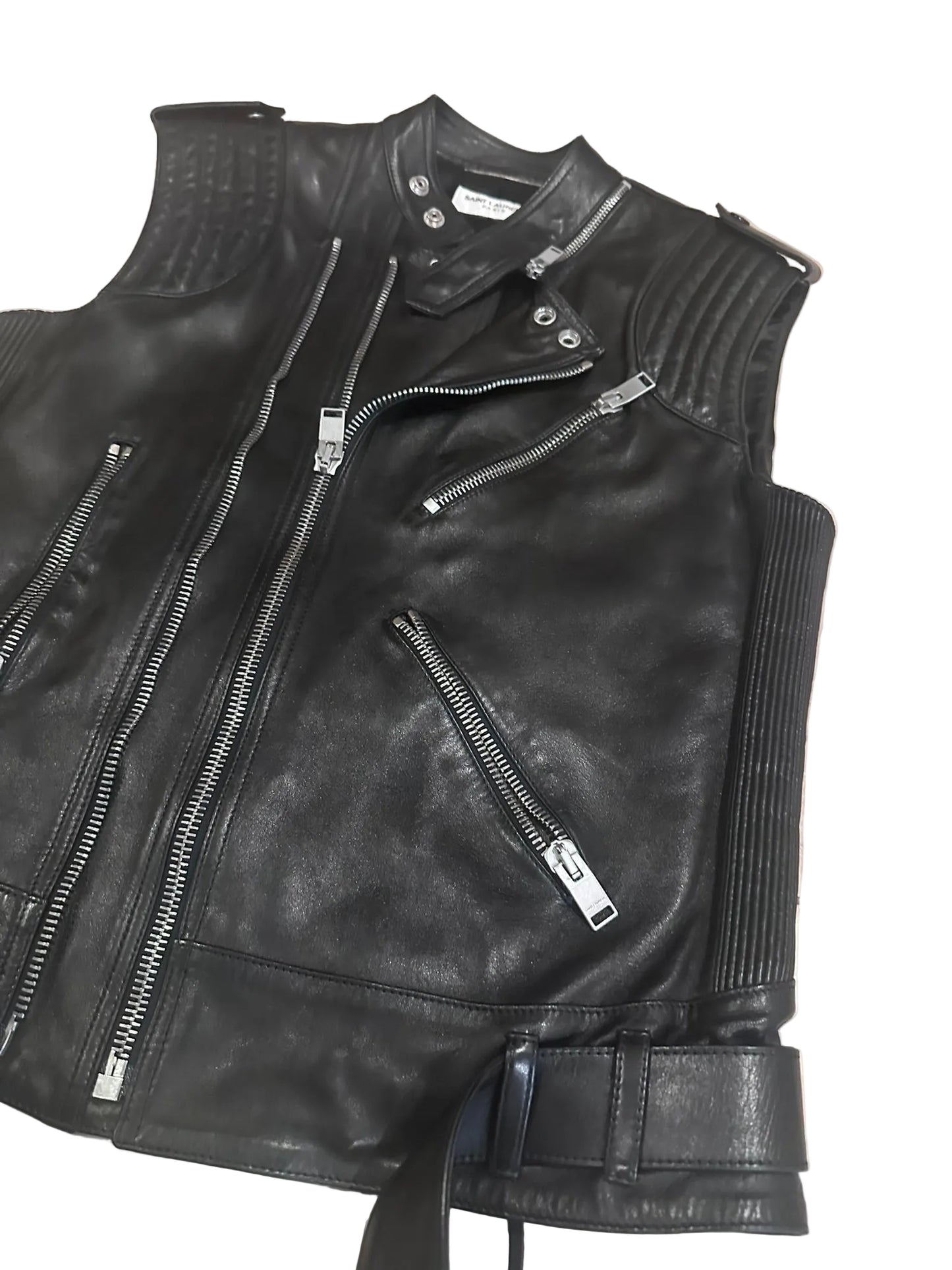 Saint Laurent Paris FW13 Leather Vest