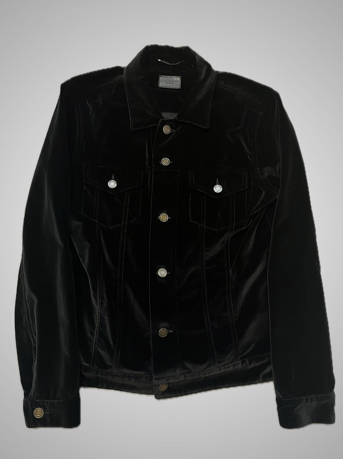 Saint Laurent Paris AW16 Velvet Music Note Jacket