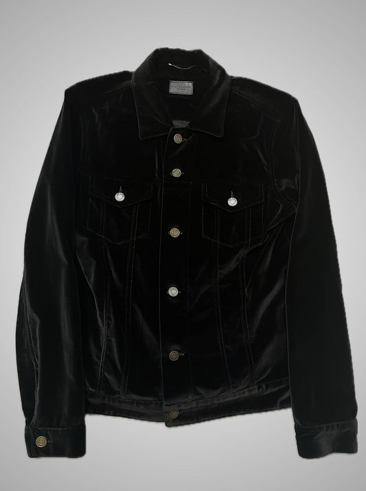 Saint Laurent Paris AW16 Velvet Music Note Jacket