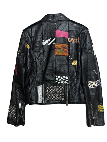 Saint Laurent Paris SS16 Patchwork Leather Jacket