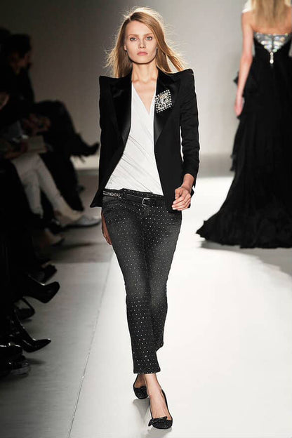 Balmain FW07 Peak Shoulder Smoking Blazer