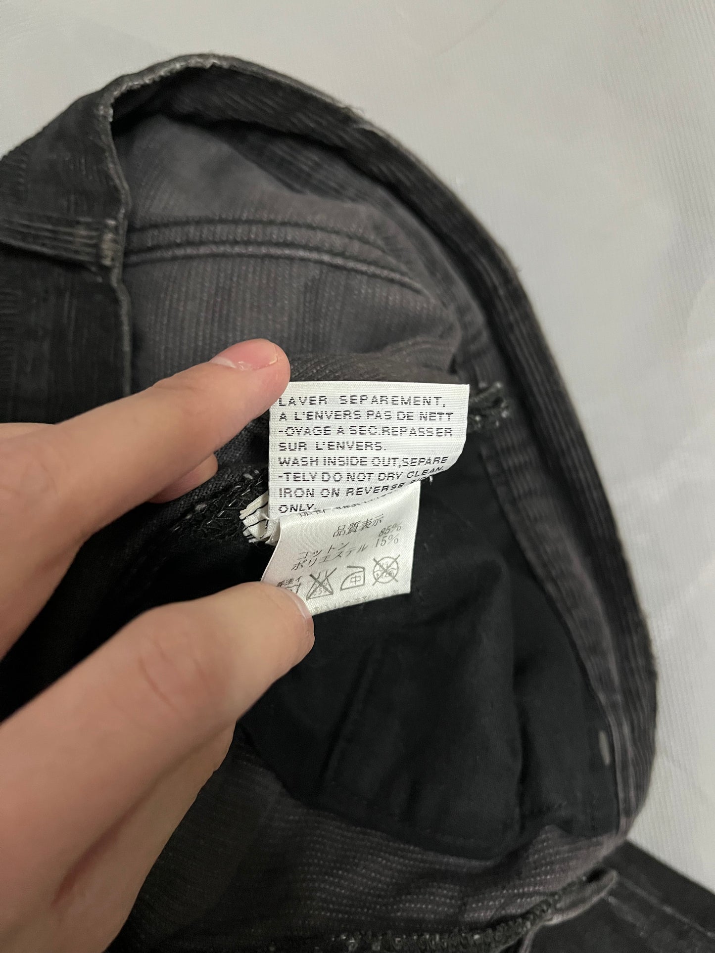 Dior Homme AW08 Luster Waxed Corduroy Denim