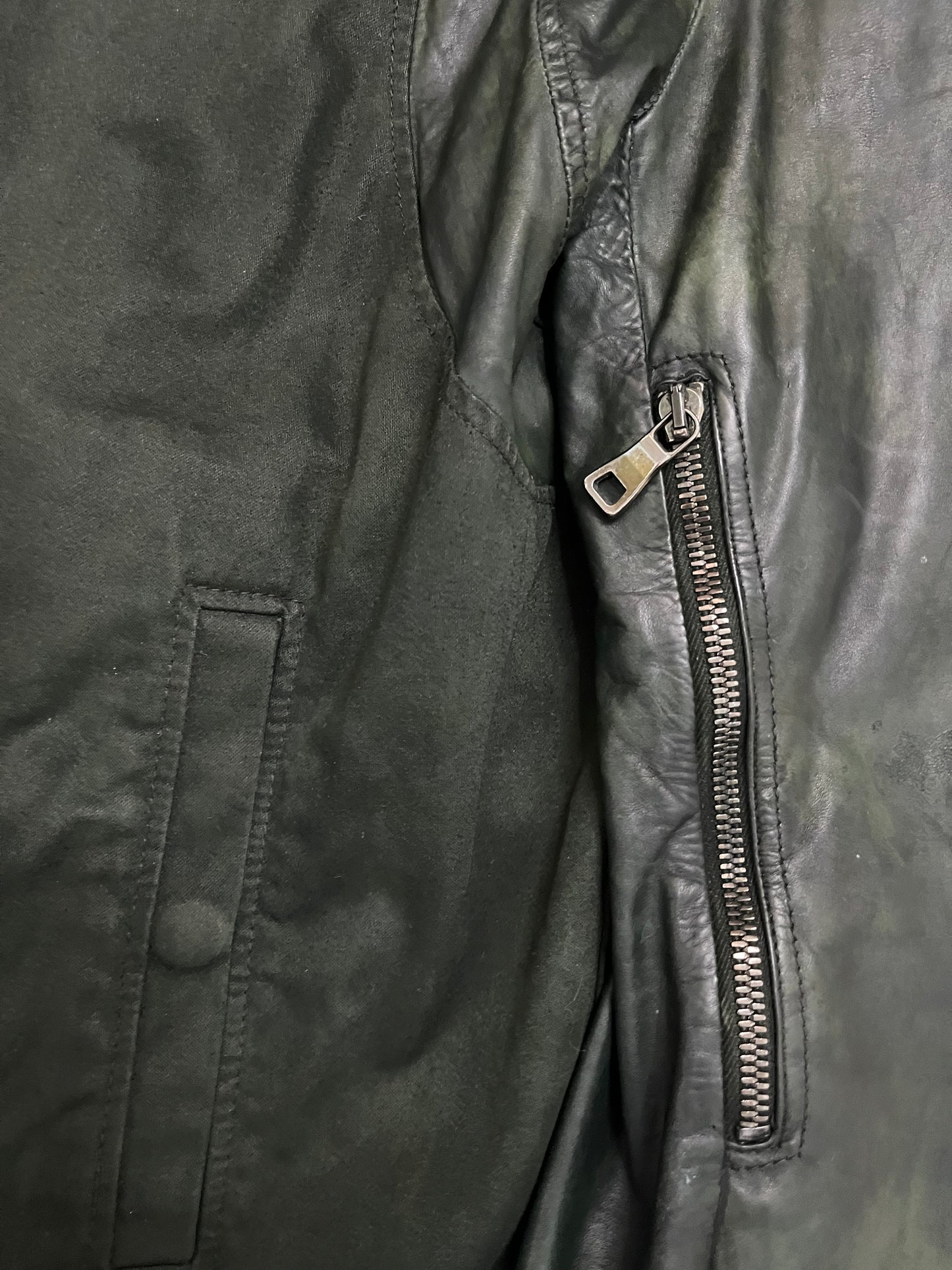 Balmain SS11 Hand Painted “Justice” Leather Teddy Jacket