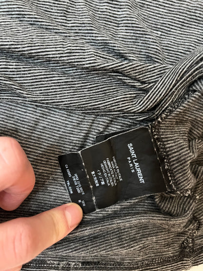 Saint Laurent Paris SS13 Rayon Striped V-neck