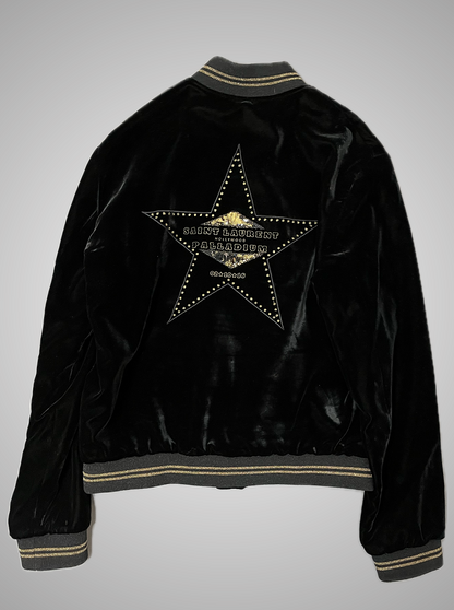 Saint Laurent Paris FW16 “Palladium” Satin Teddy Jacket