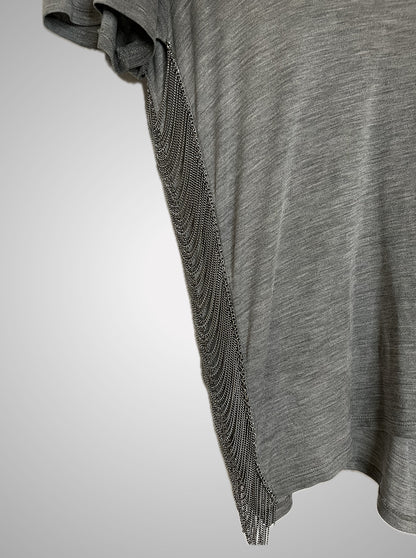 Saint Laurent SS14 Side Chain Silk Tee