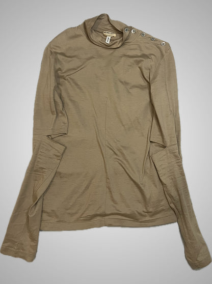 Helmut Lang AW97 Elbow Slit Button Neck Longsleeve