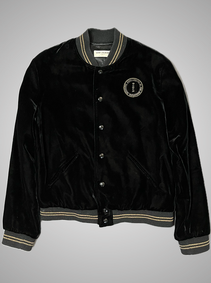 Saint Laurent Paris FW16 “Palladium” Satin Teddy Jacket