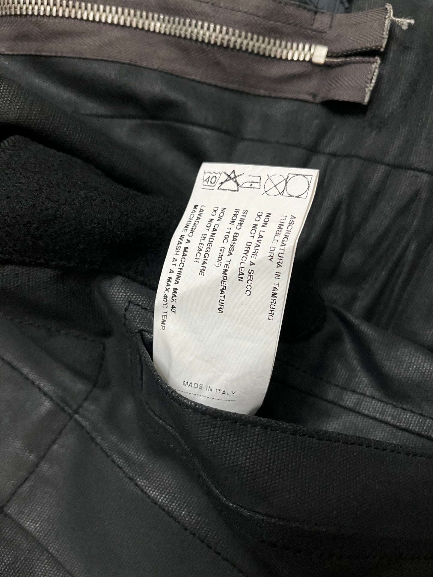 Rick Owens SS03 Suckerball Waxed Denim Jacket