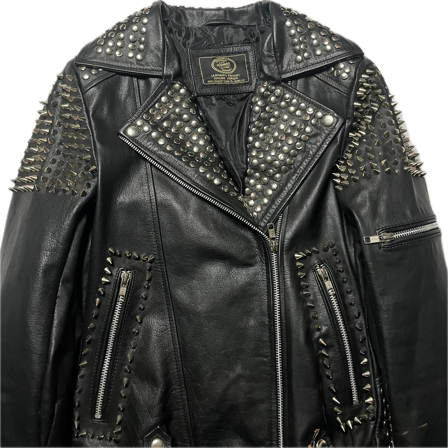 Vintage Studded Leather Jacket