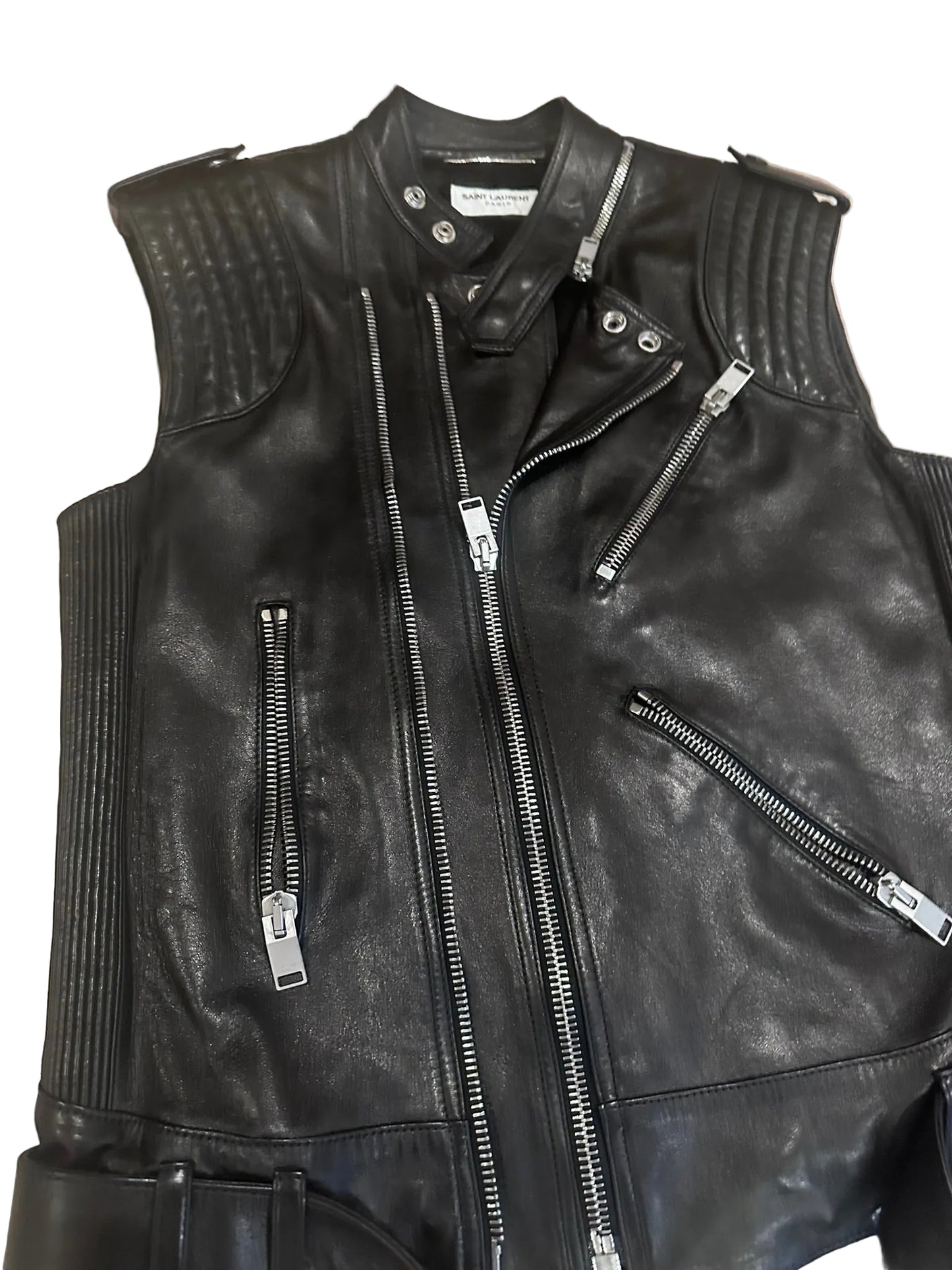 Saint Laurent Paris FW13 Leather Vest