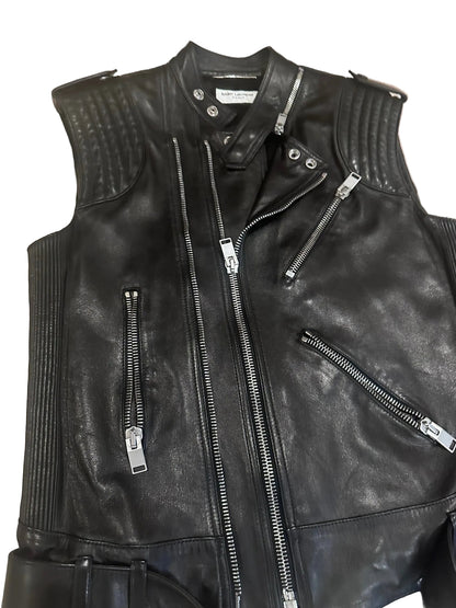 Saint Laurent Paris FW13 Leather Vest