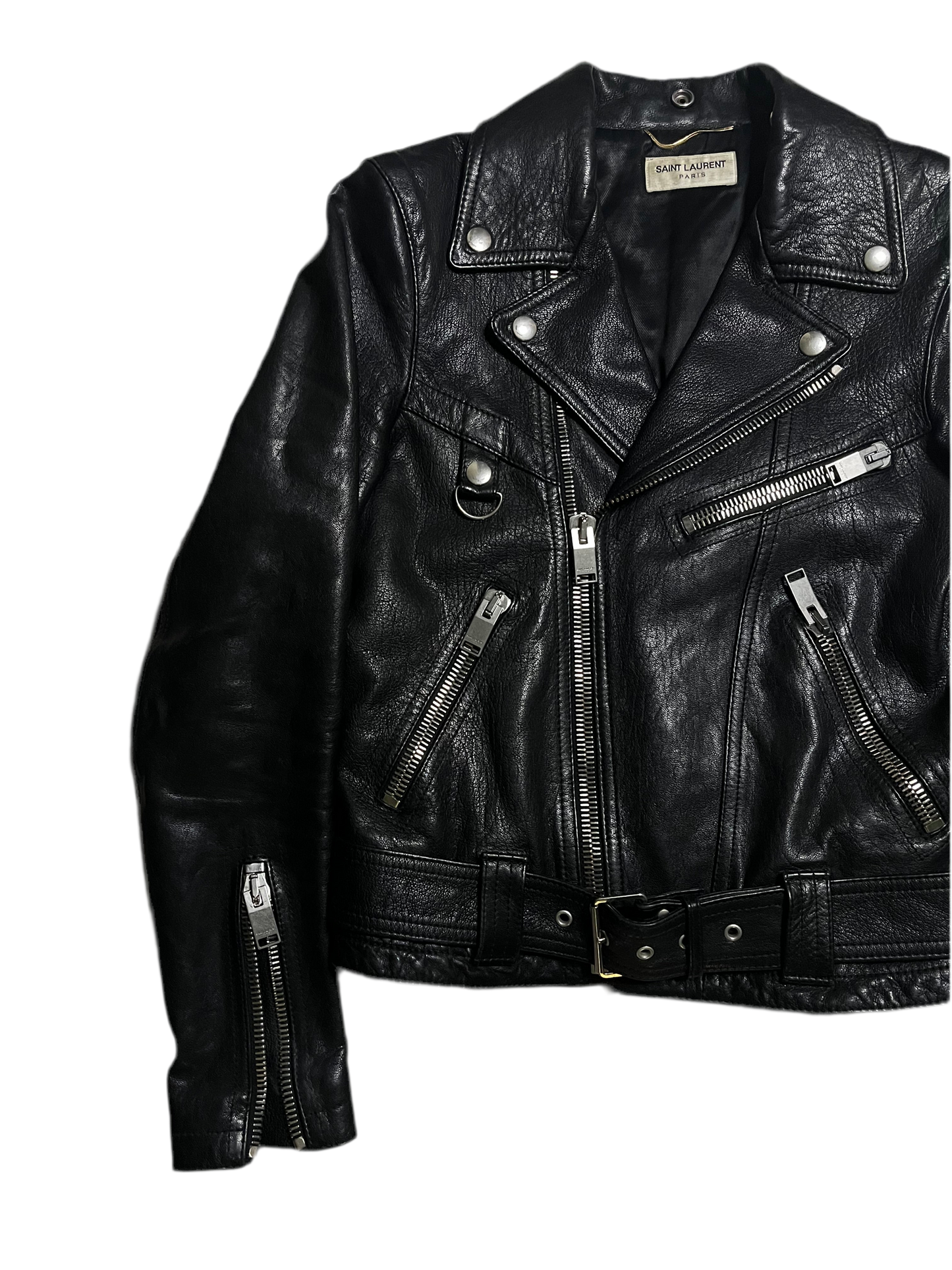 Saint Laurent Paris AW15 D-Ring Leather Jacket