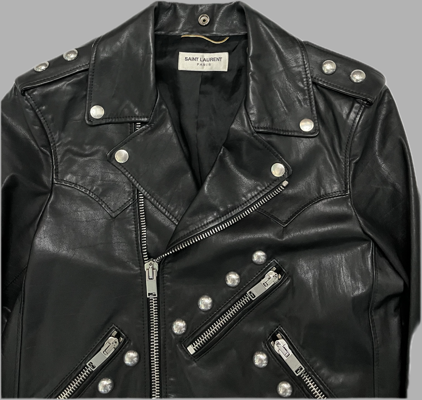 Saint Laurent Paris SS15 Studded Leather Jacket