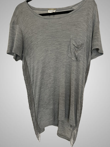 Saint Laurent SS14 Side Chain Silk Tee