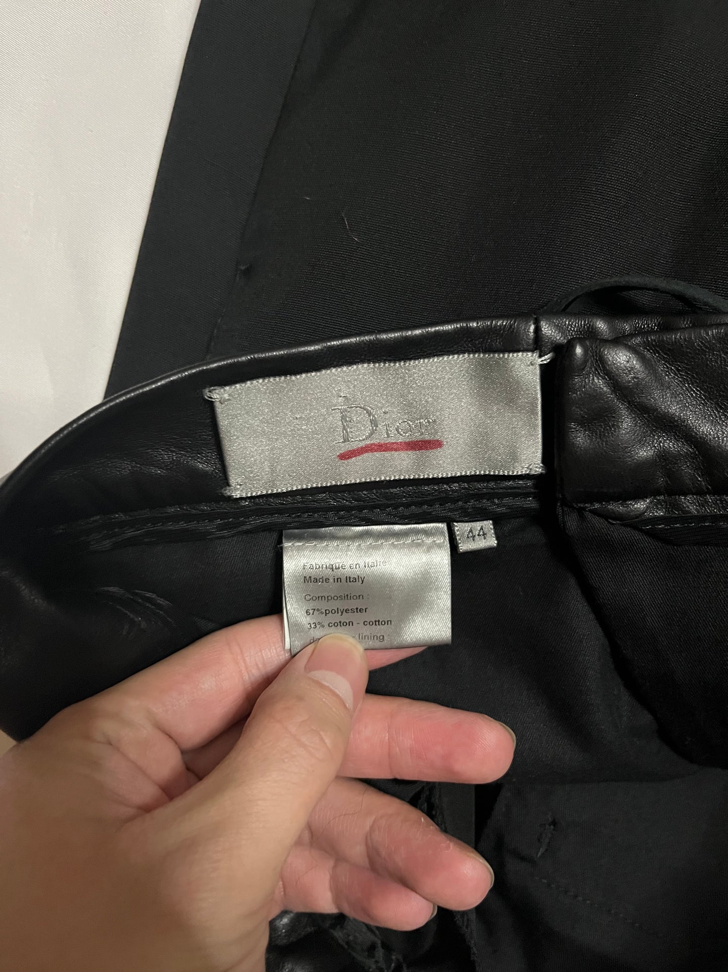 Dior Homme SS04 Strip Leather Dress Pants