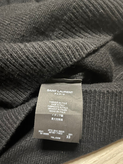 Saint Laurent Paris SS15 Studded Cashmere V-neck sweater