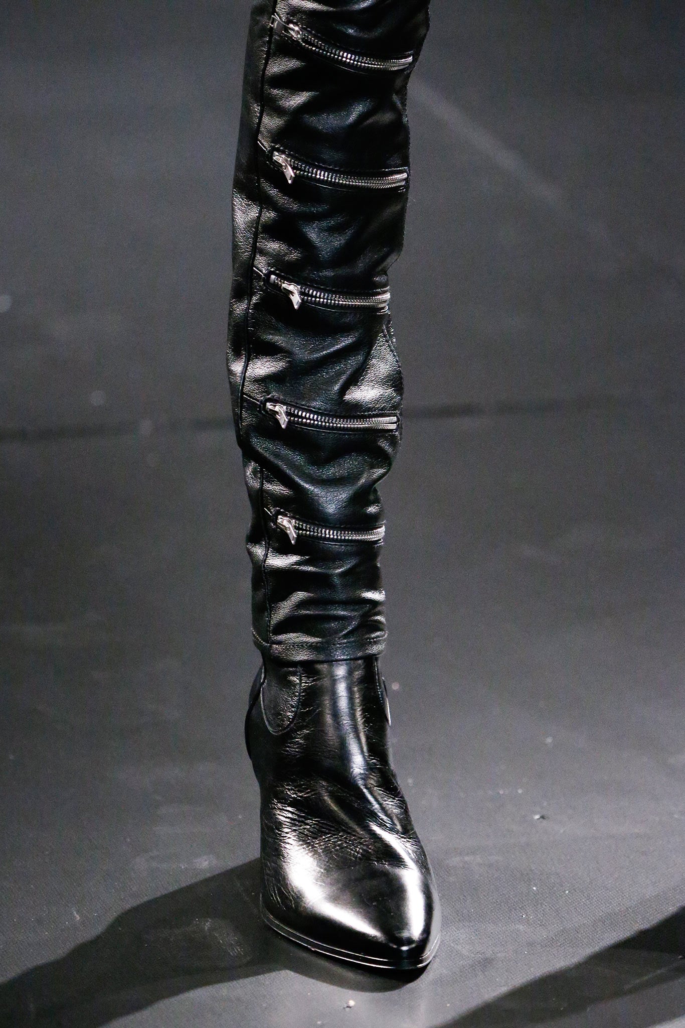 Saint Laurent Paris FW15 Multizip Lambskin Leather Pants