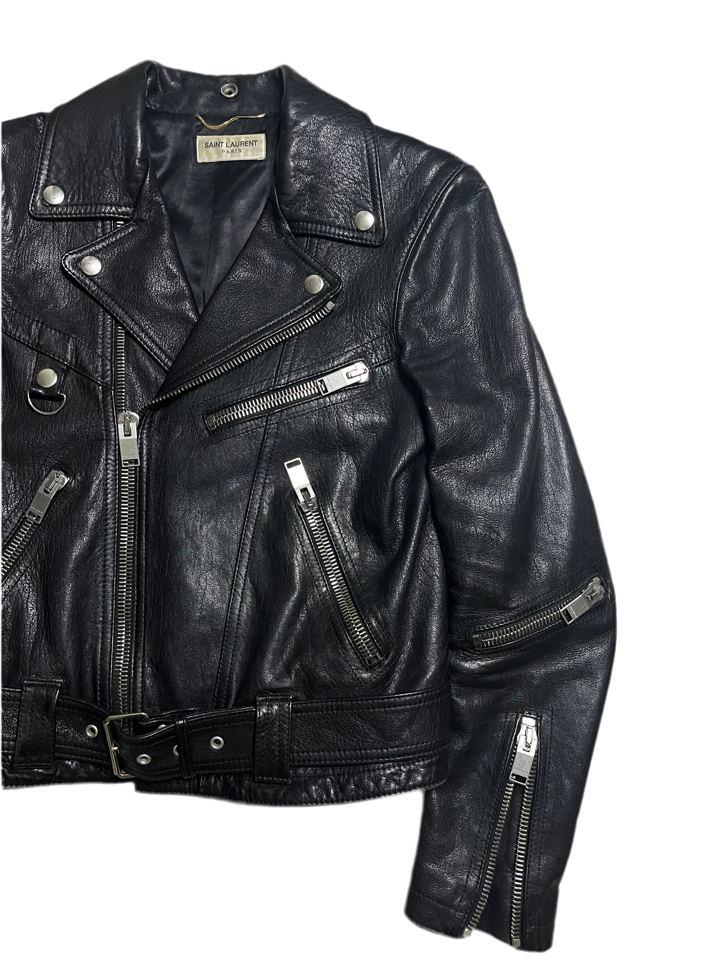 Saint Laurent Paris AW15 D-Ring Leather Jacket