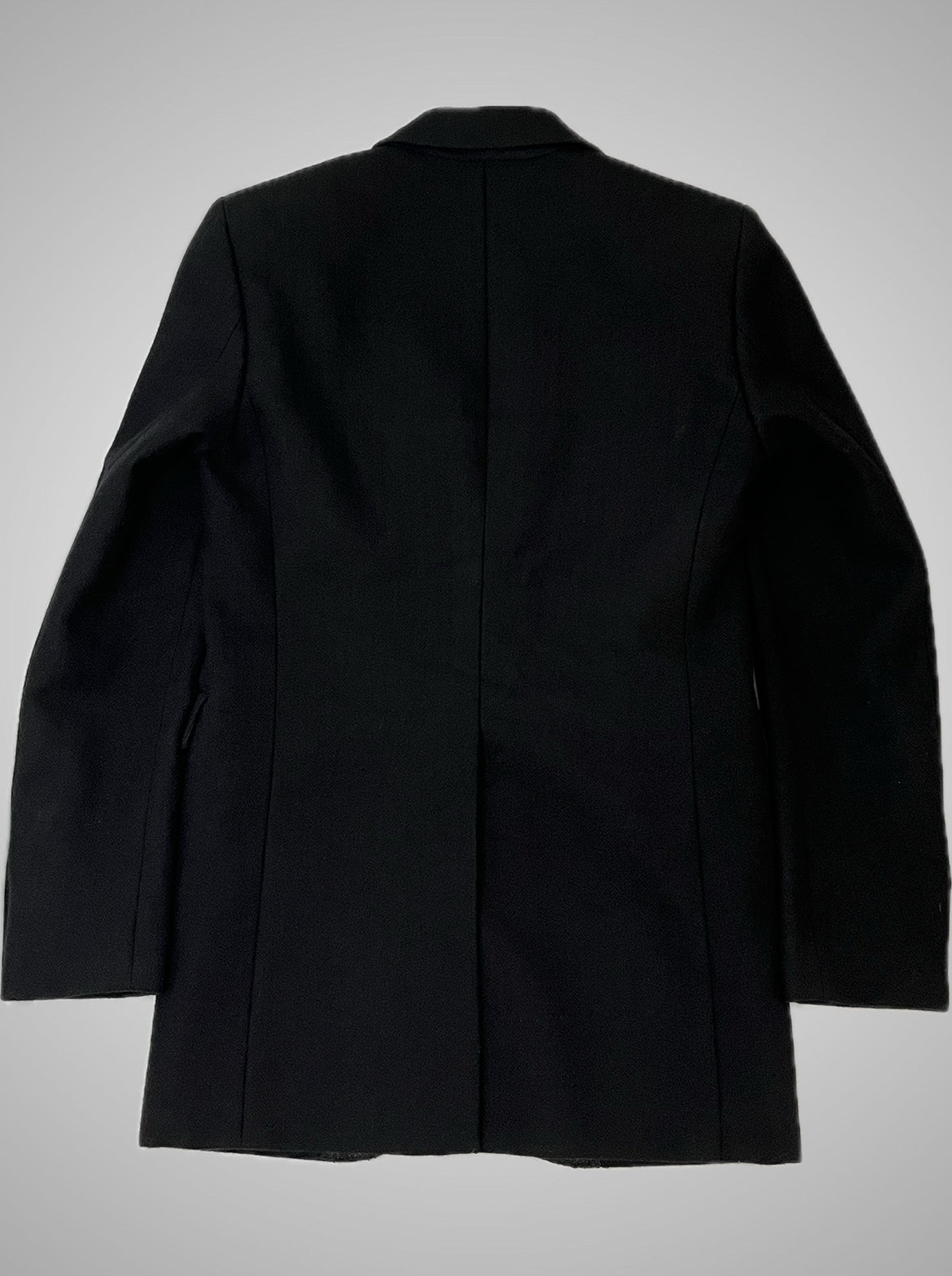 Saint Laurent Paris FW15 Vinyl Leather Lapel Wool Blazer