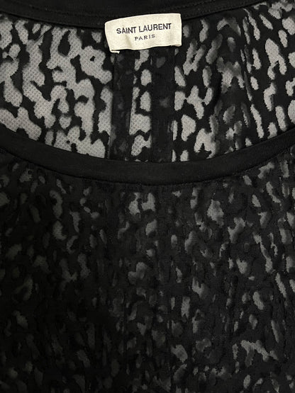 Saint Laurent Paris SS14 Sheer Babycat Tee