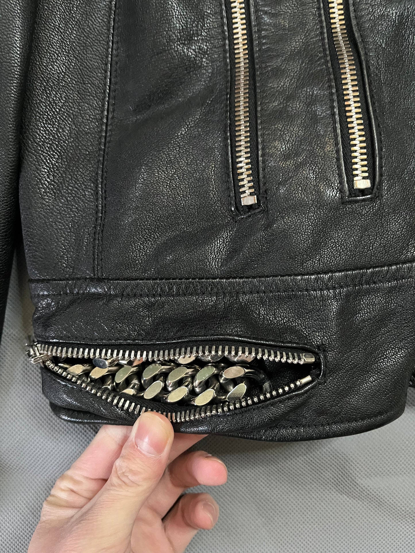 Balmain SS11 Studded Chain Leather Jacket