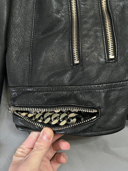 Balmain SS11 Studded Chain Leather Jacket