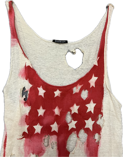 Balmain SS2011 American Flag Tank Top