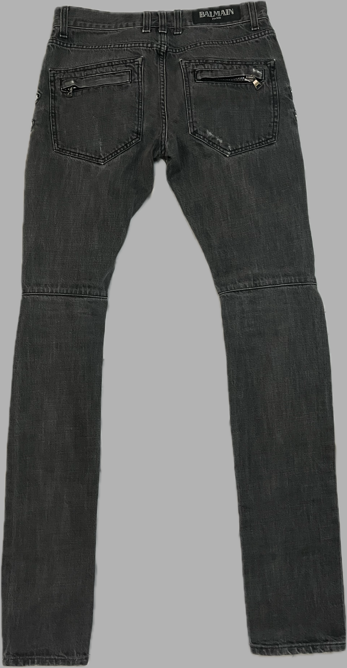 Balmain 2010 6-zip Biker Denim