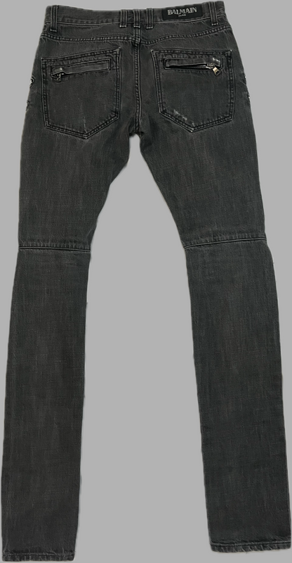 Balmain 2010 6-zip Biker Denim